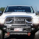 a white Ram pickup truck