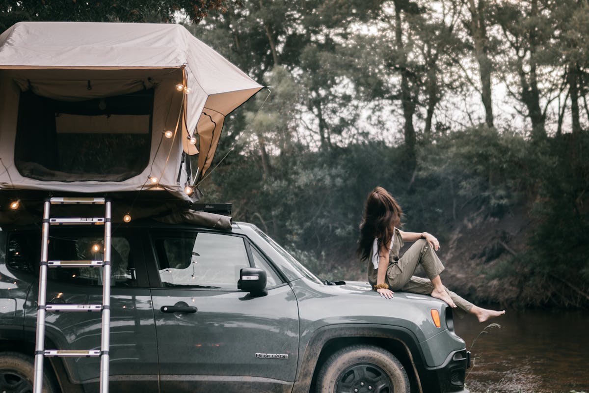 camping on an SUV